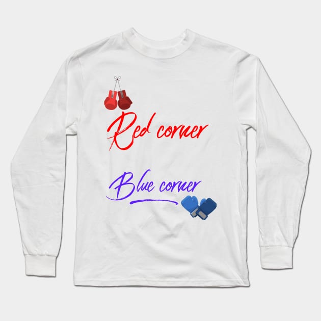 Red corner vs blue corner Long Sleeve T-Shirt by GMAT